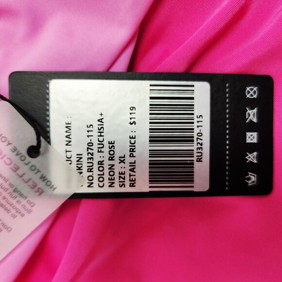 Relleciga Pink Tankini Top Size XL With Built-In Bra Cups & Adjustable Straps $1 - Picture 10 of 10